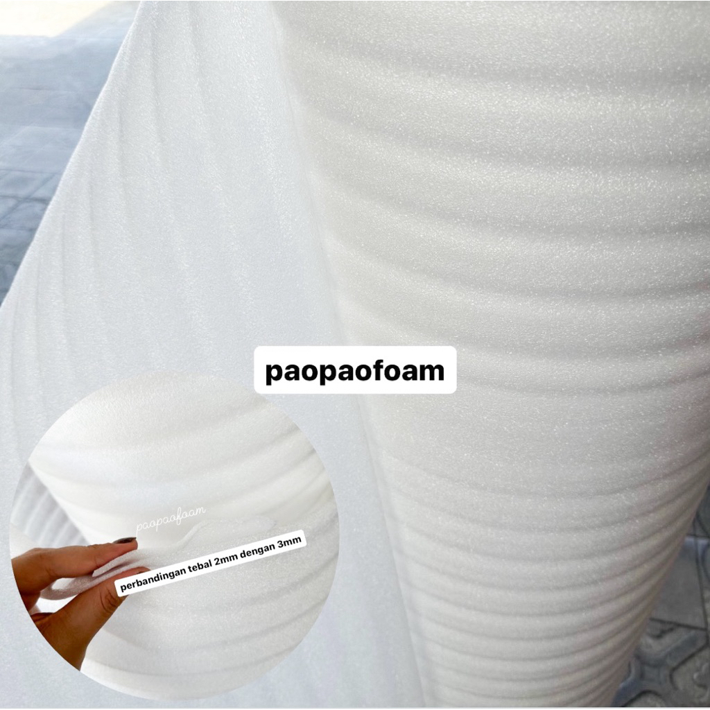 

Busa PE FOAM SHEET lebar 120cm / packing kemasan meteran / gabus elastis / bahan sayap pawai