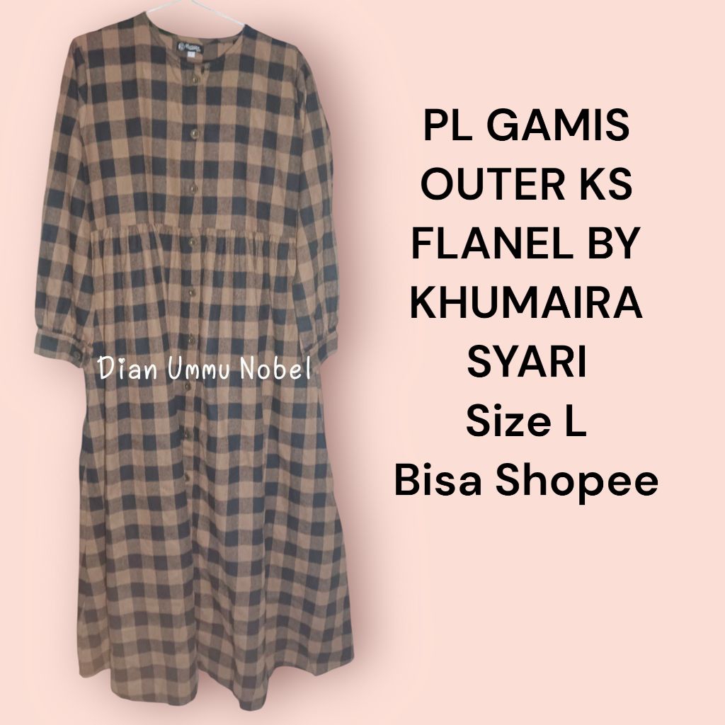 PL Gamis Outer KS Flanel Brand Khumaira syari