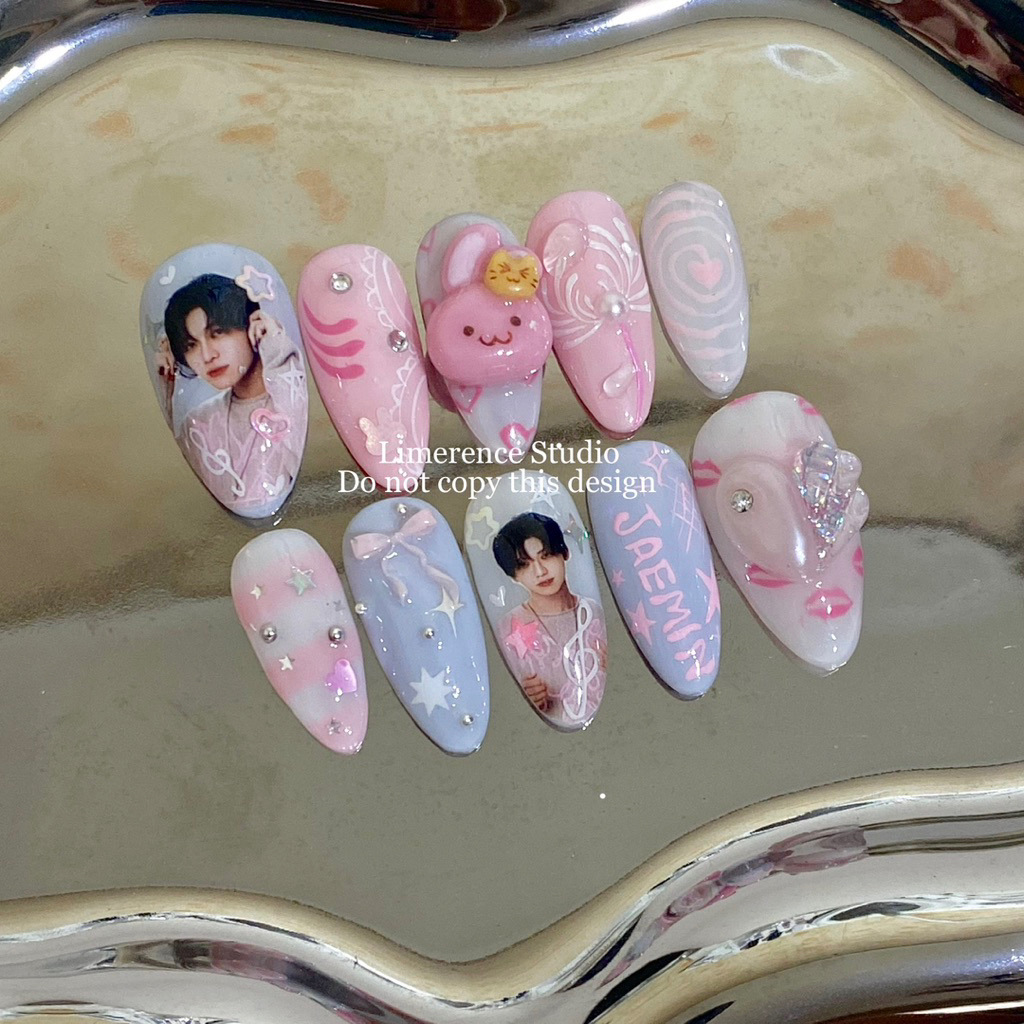 [BACA DESKRIPSI DAN SLIDE FOTO] JAEMIN NCT Press on Nails by Limerence Studio | Premium Fake Nails