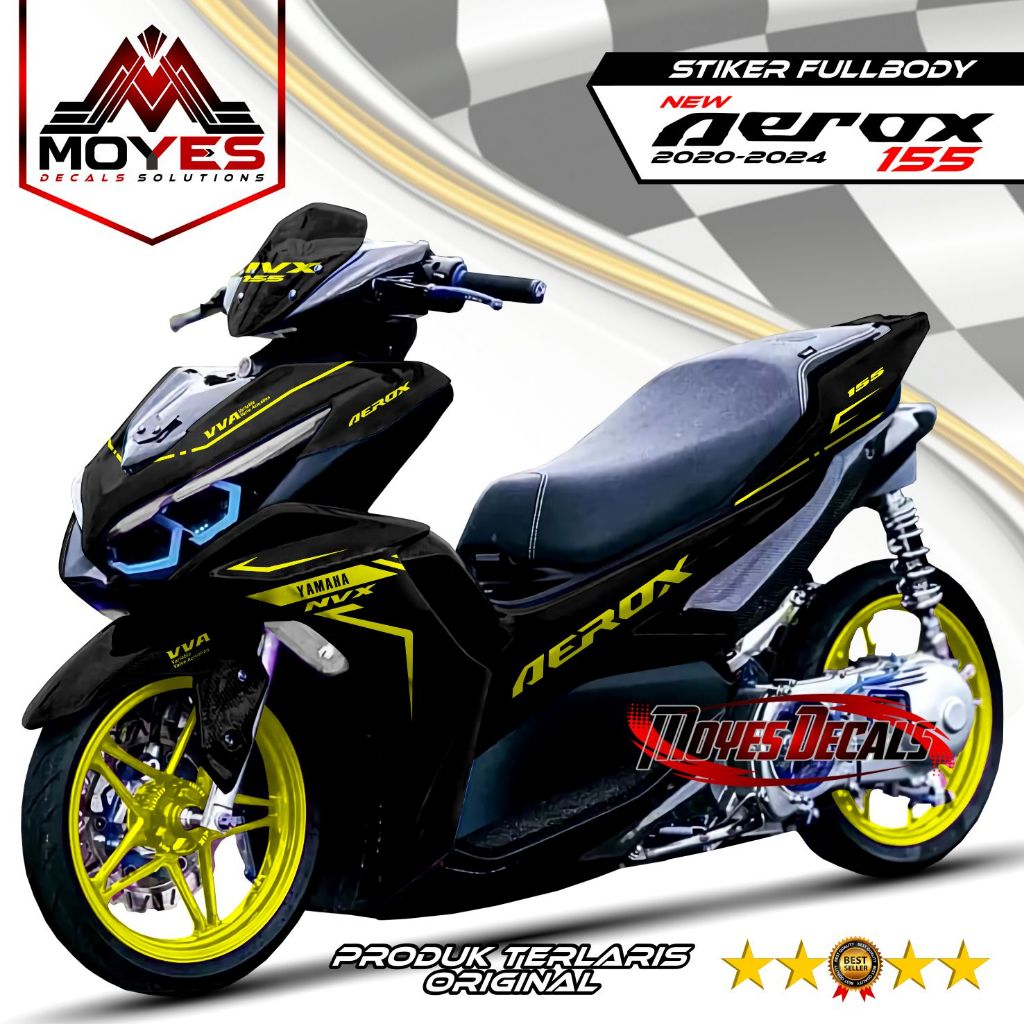 (Cod) Decal Sticker Variasi Fullbody All New Aerox 155 Connected - Dekal Stiker Aerox New Decal Stik