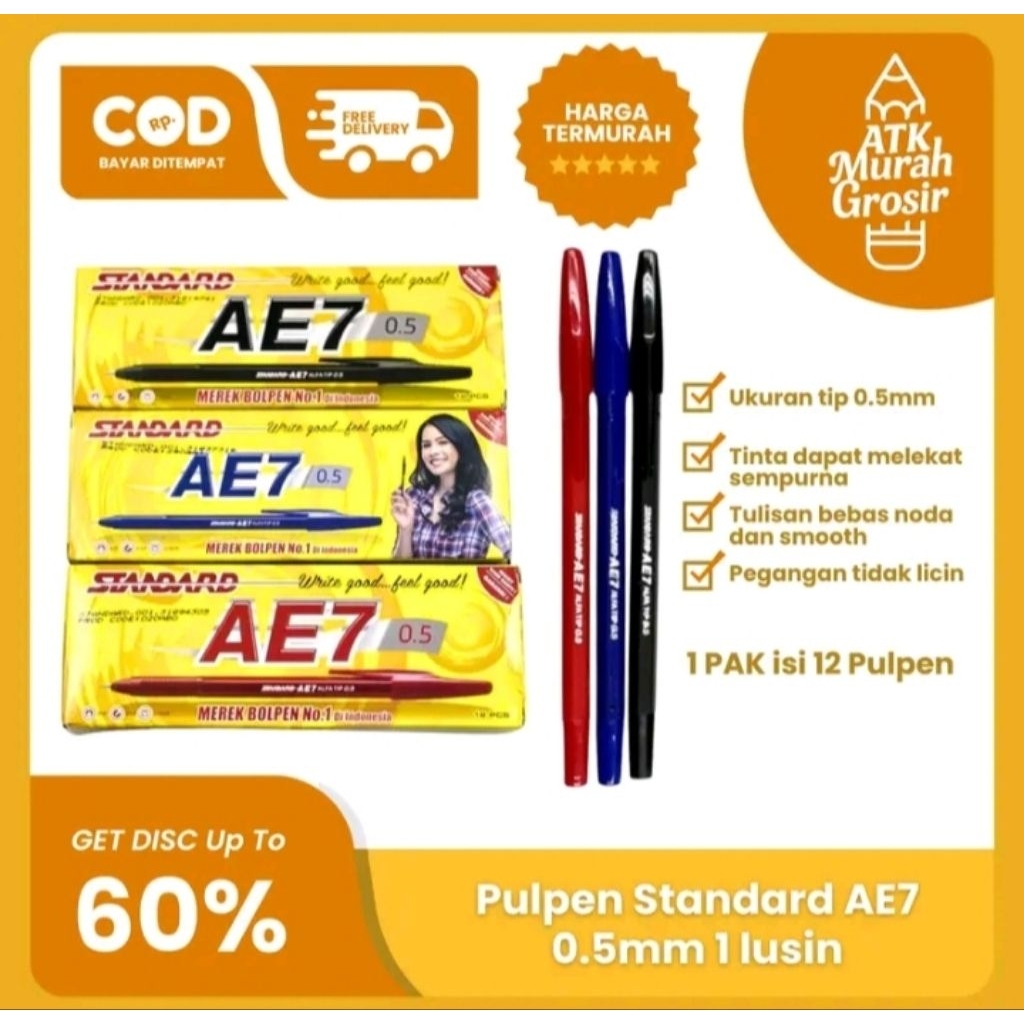 

Pulpen Standard AE 7 1 Pack isi 12pcs