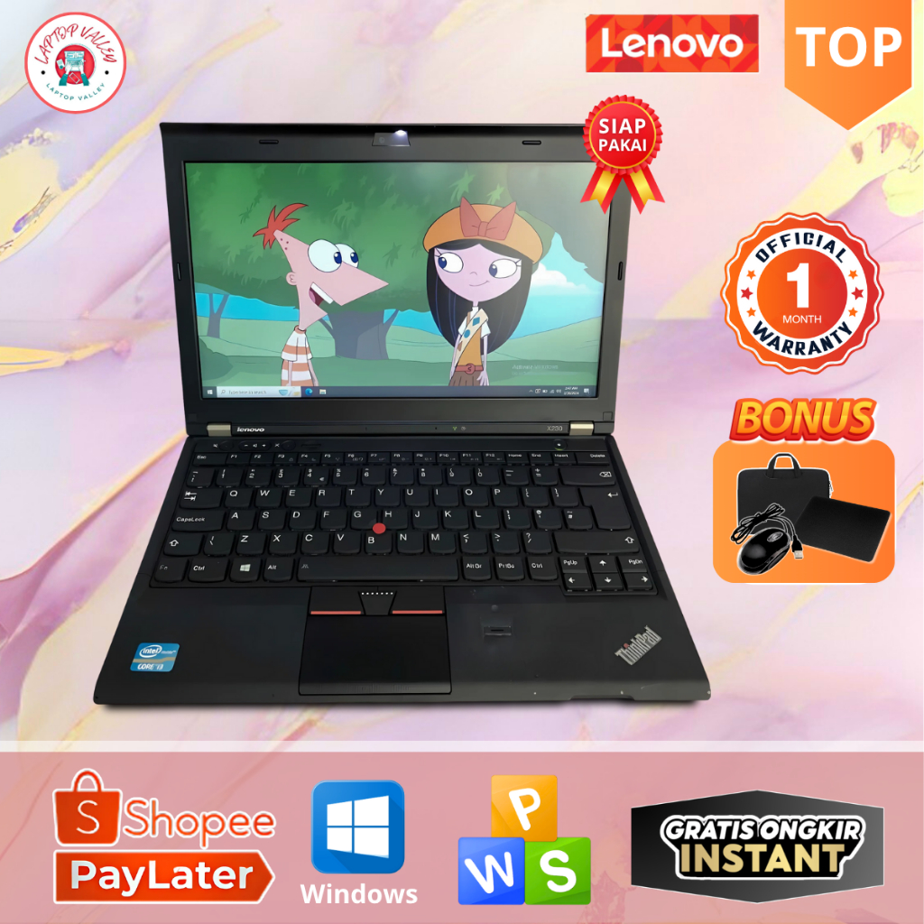 Laptop Lenovo Thinkpad X201/X220/X230 Core i3/i5/i7 Gen 2/3 - Layar 12,5 Inch - MURAH BERKUALITAS DA