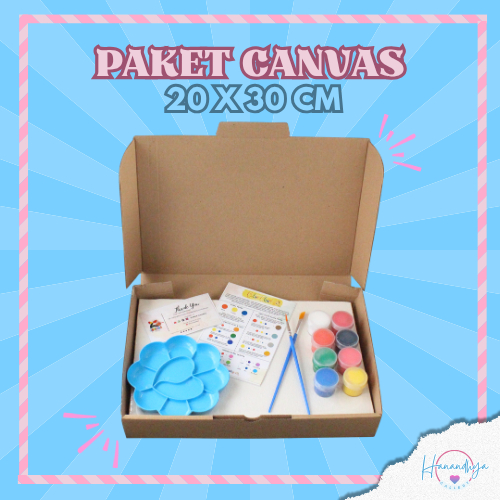 

Paket Lukis Kanvas 20x30 cm Paket hemat mewarnai lengkap dengan kanvas putih cat akrilik kuas palet warna mixing color chart paket melukis lengkap anak kuas palet painting brush canvas acrylic art kanvas putih polos