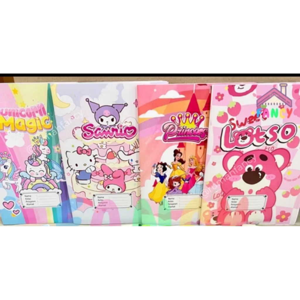 

20 pcs SAMPUL BUKU QUARTO FANCY KARAKTER ANAK