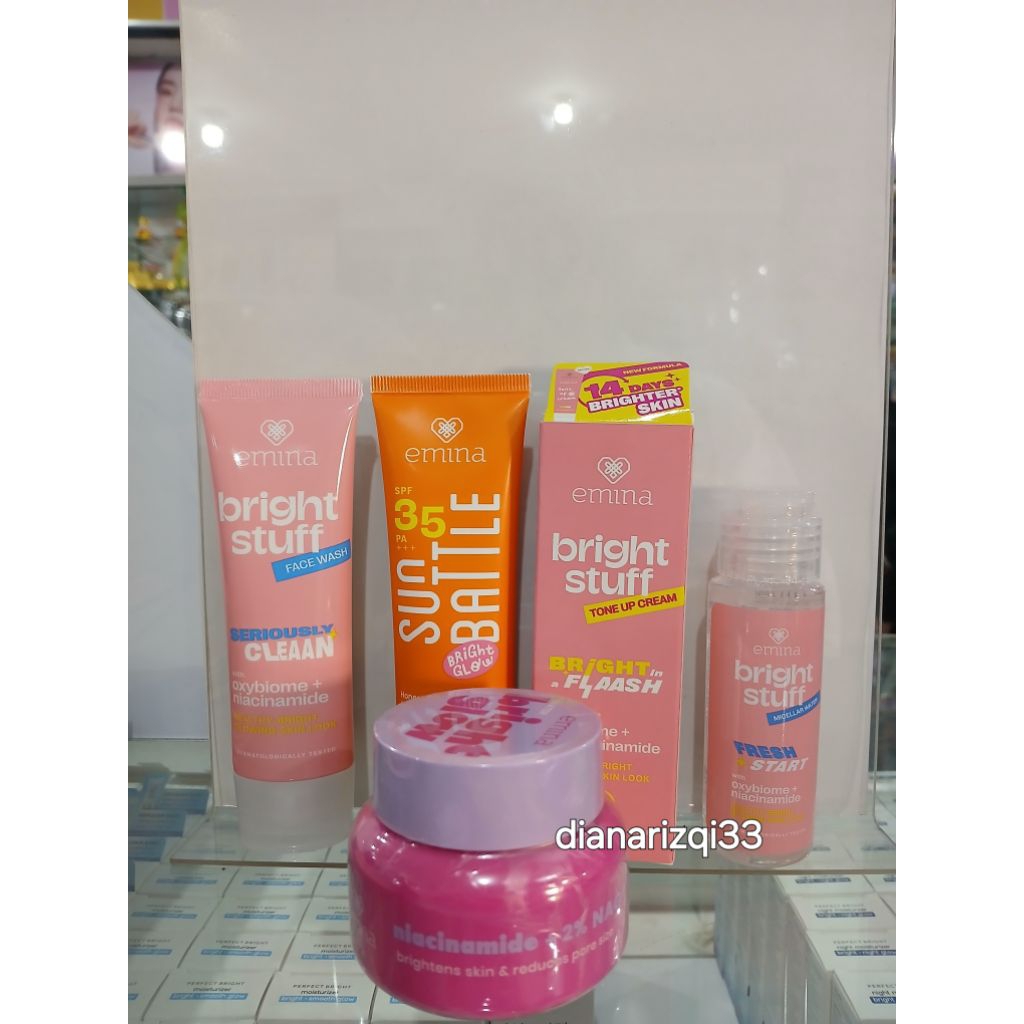 Emina Paket Daily Skincare Bundle Lengkap Skincare.Mencerahakan.Memperbaiki Skin Barrier