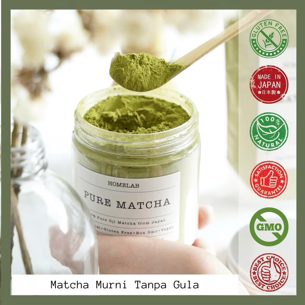 

Homelab 100% Pure Uji Matcha Japan - Bubuk Matcha Premium Grade Instan