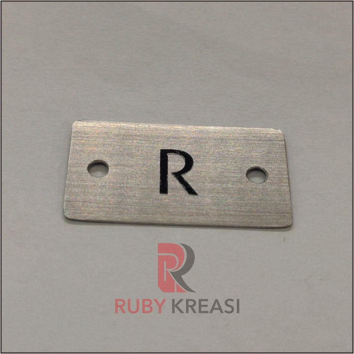 

label plat nama stainless custom