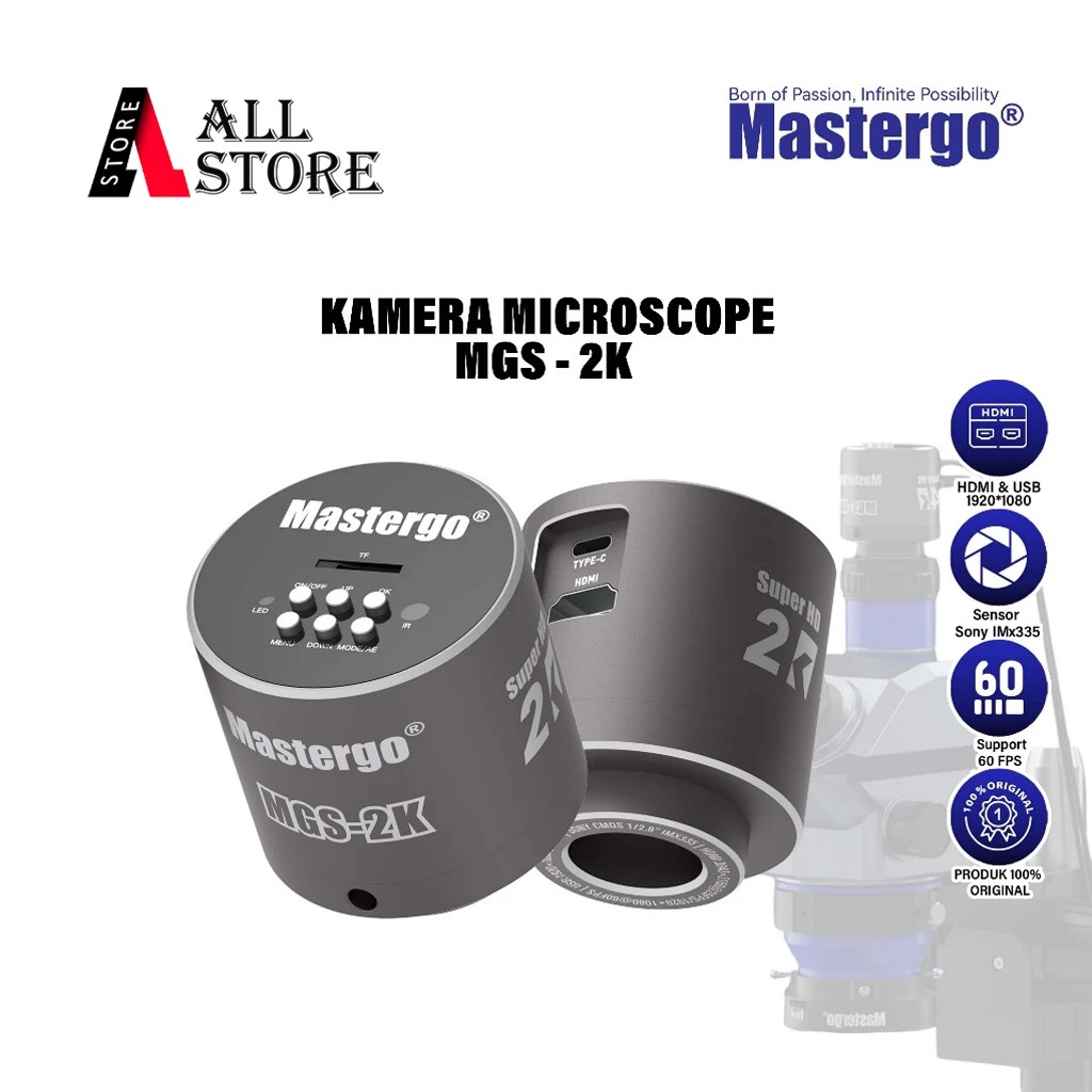 MASTERGO MGS-2K CAMERA HD MICROSCOPE ORIGINAL - KAMERA MIKROSKOP 2K 1080 HDMI - CAMERA MICROSCOPE TR
