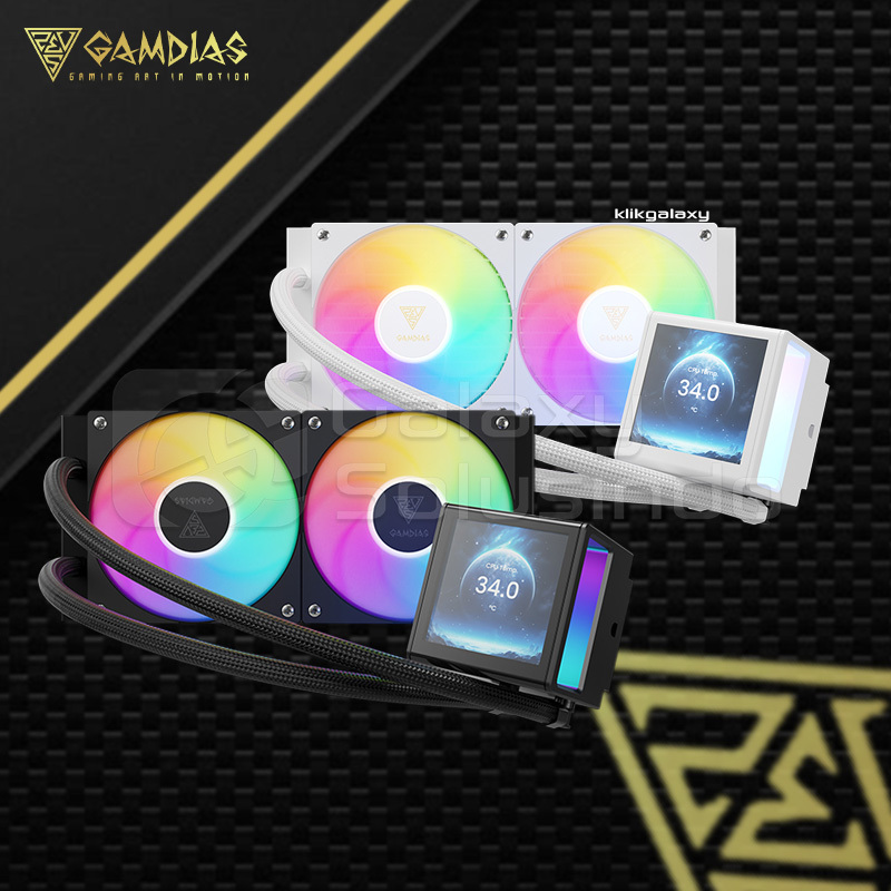 GAMDIAS CHIONE P5-240 ARGB 240mm Liquid CPU Cooler - Black / White - HG