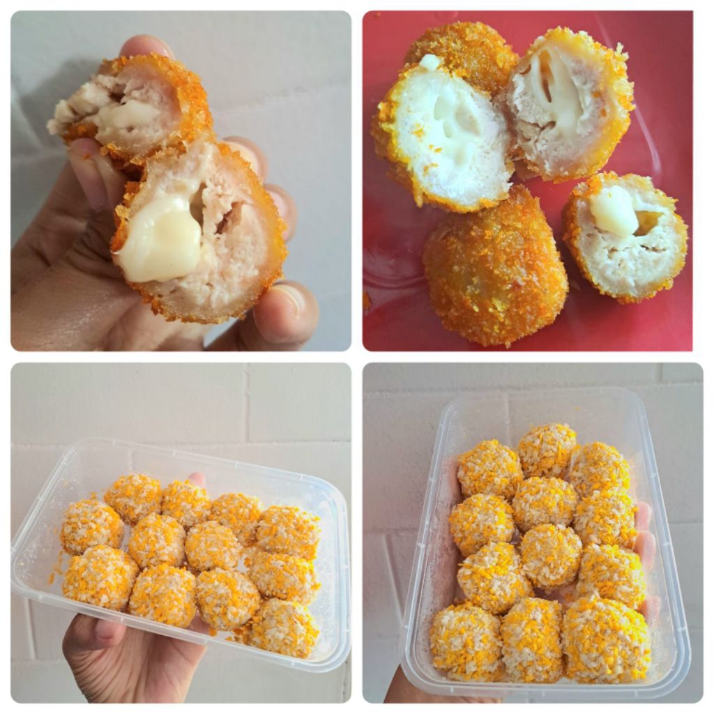 

Bola Ayam Keju Lumer isi 12 /ide bekal praktis/camilan enak