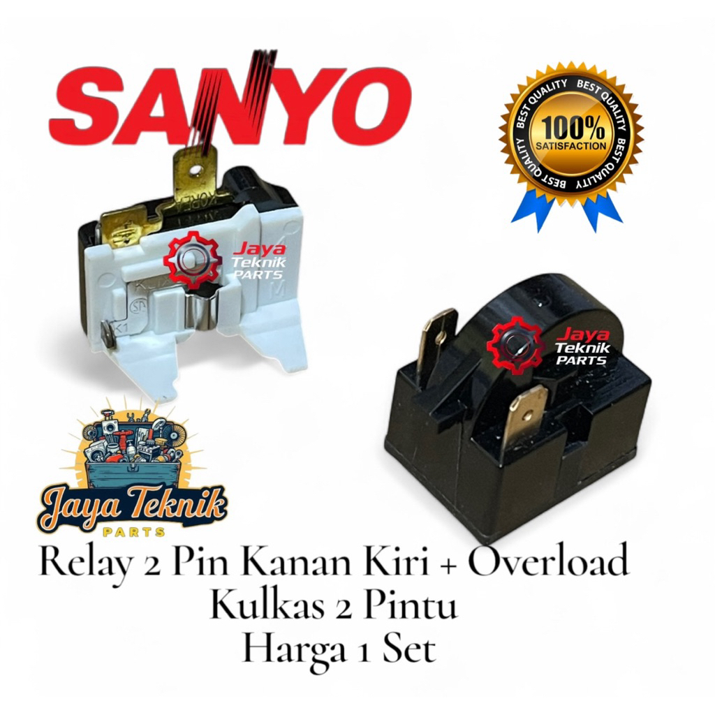 Set Relay Ptc Overload Kulkas Sanyo 2 Pintu / Relay Kulkas Sanyo