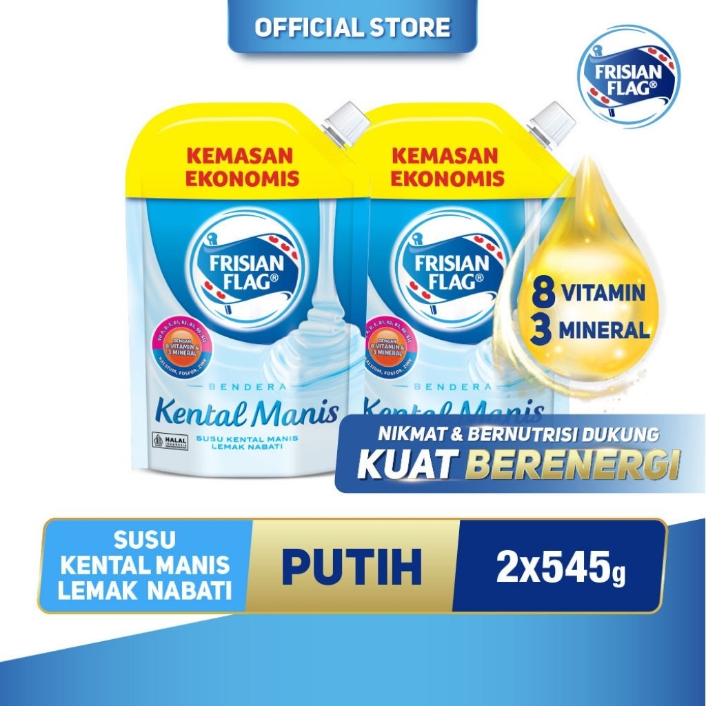 

Frisian Flag Bendera Kental Manis Pouch 545gr x 2 Pcs