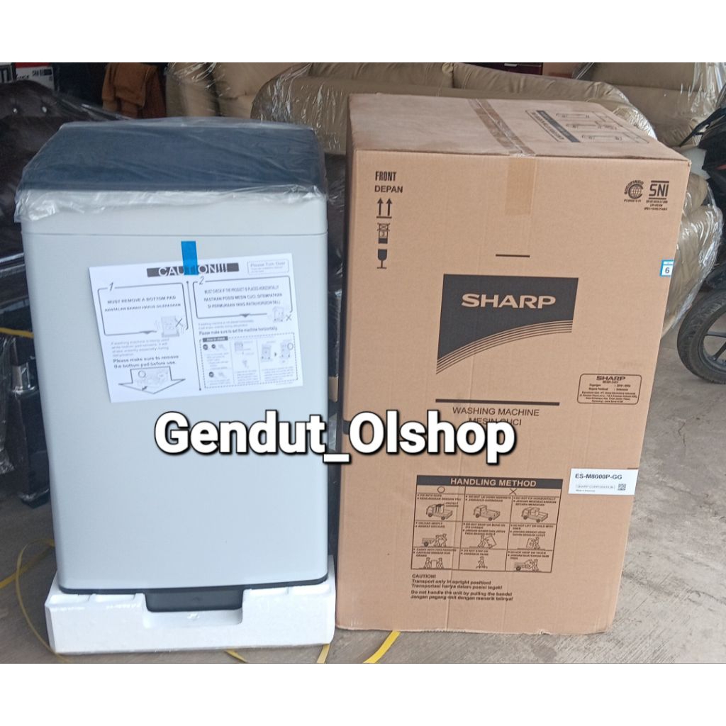 (Khusus Wilayah Kota Palembang) Mesin Cuci 1tabung  Sharp ESM-8000PGG Auto Tub Clean, Mesin Cuci 1ta