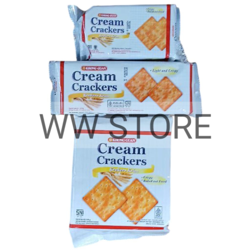 

Biskuit kreker kraker krekers krakers krim halal MUI KHONG GUAN Cream Cracker Crackers 120g 200g 350g