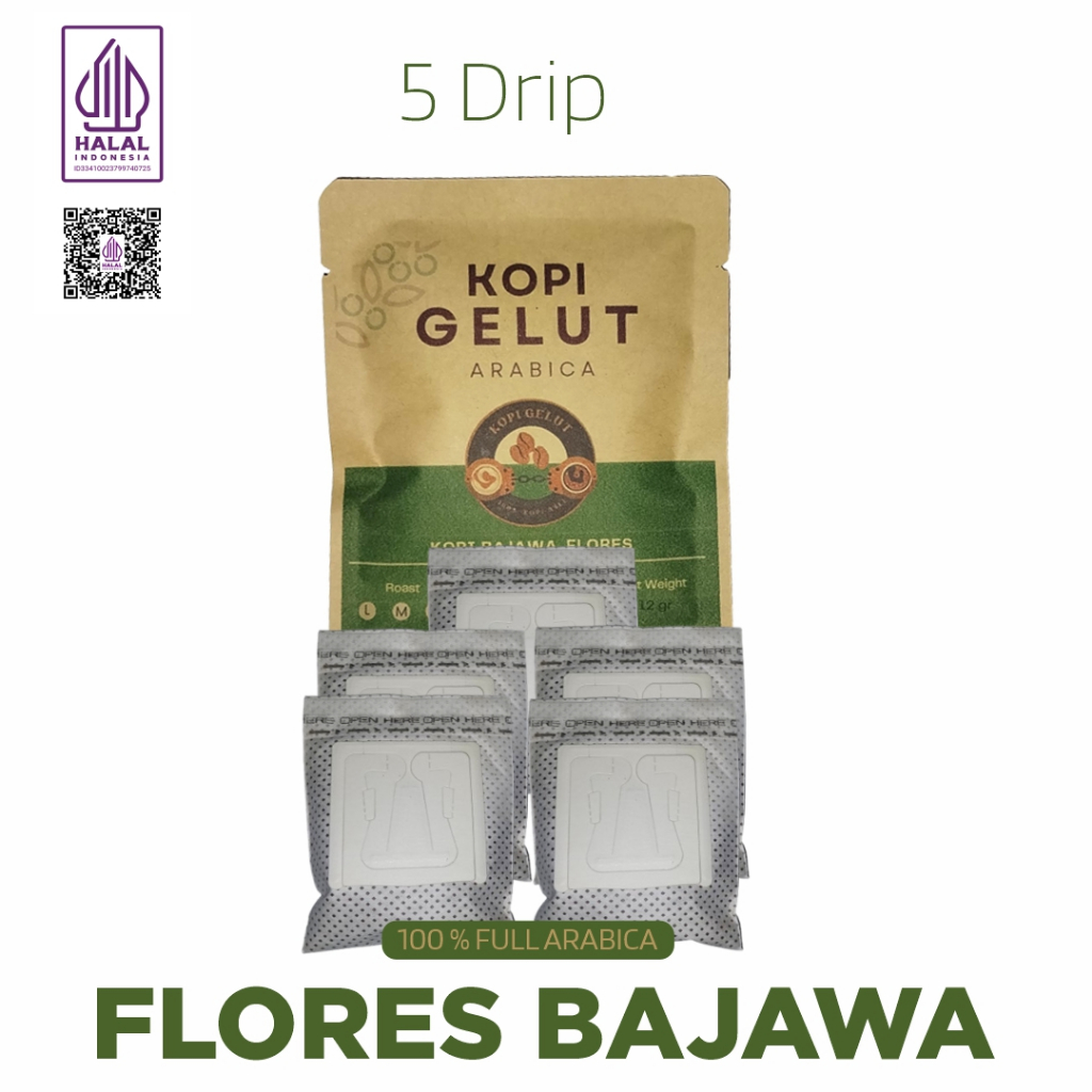 

Kopi Bajawa 100% ASLI Single Origin Dripbag Var. LIGHT ISI 5 PACK