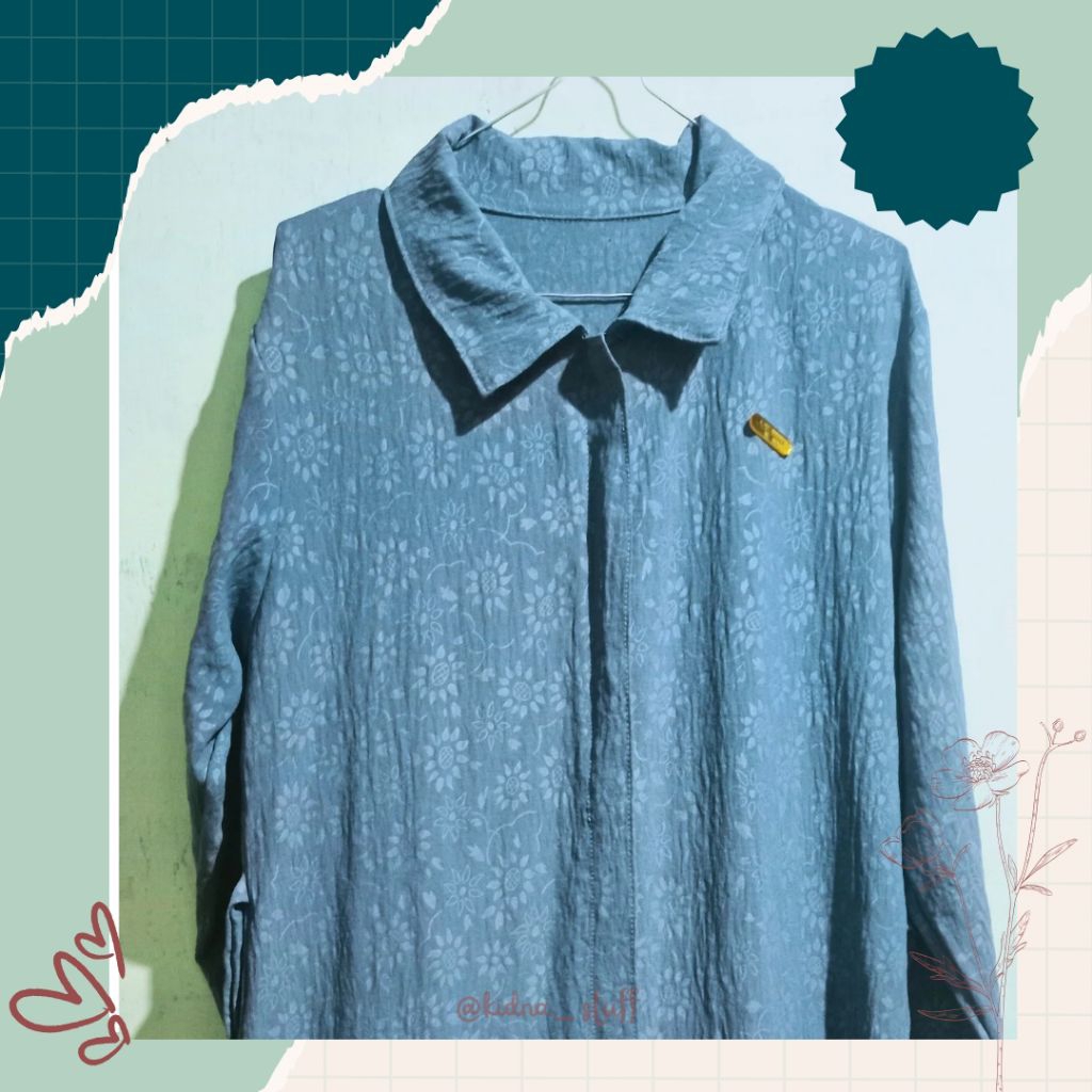 Gamis Wanita/Dress Embos Denim