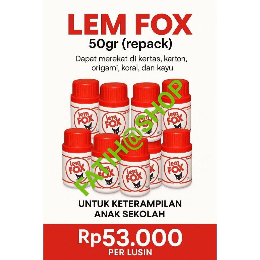 

Lem Fox PVac putih 50gr