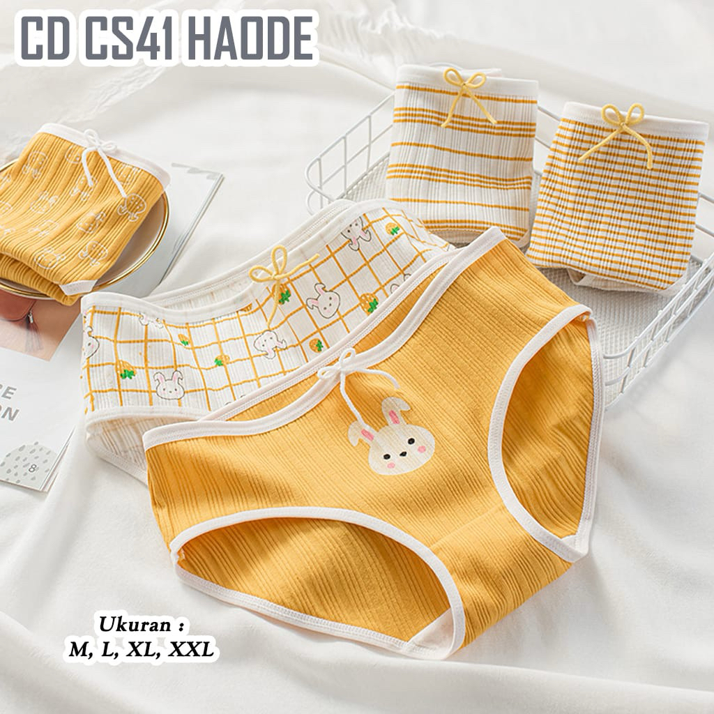 Celana dalam wanita HAODE INFORT Karakter lucu katun motif cewek