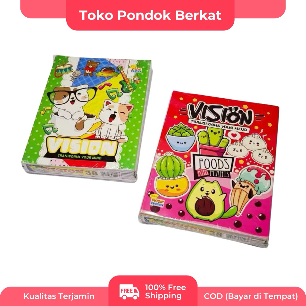 

Vision Buku Tulis 38 Lembar 1 Pak Isi 10 Buku – Nyaman Menulis Rapi Cocok Anak Sekolah