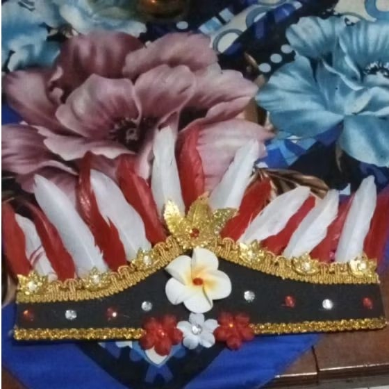 MAHKOTA BULU MERAH PUTIH KARNAVAL