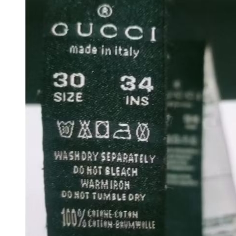 

label merek label (main size wash) tag gucci