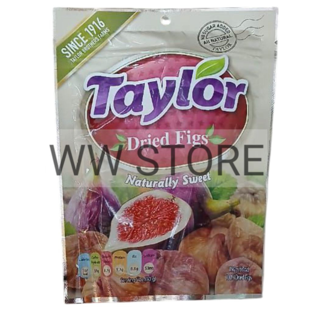 

Buah ara kering TANPA TAMBAHAN GULA USA Taylor NO SUGAR ADDED All Natural Naturally Sweet 100% Dried Figs 190g