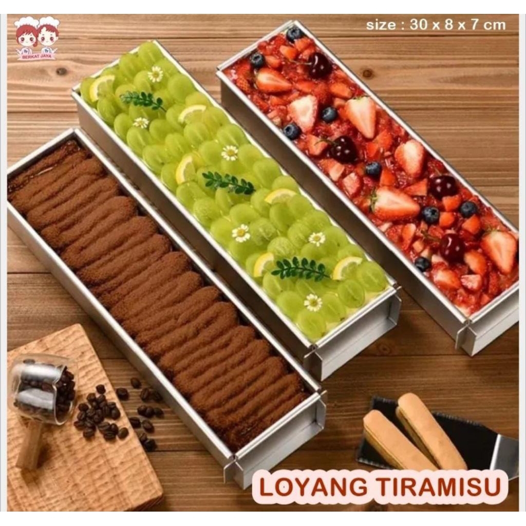 Loyang kue tiramisu shape bongkar pasang bahan stainless tebal