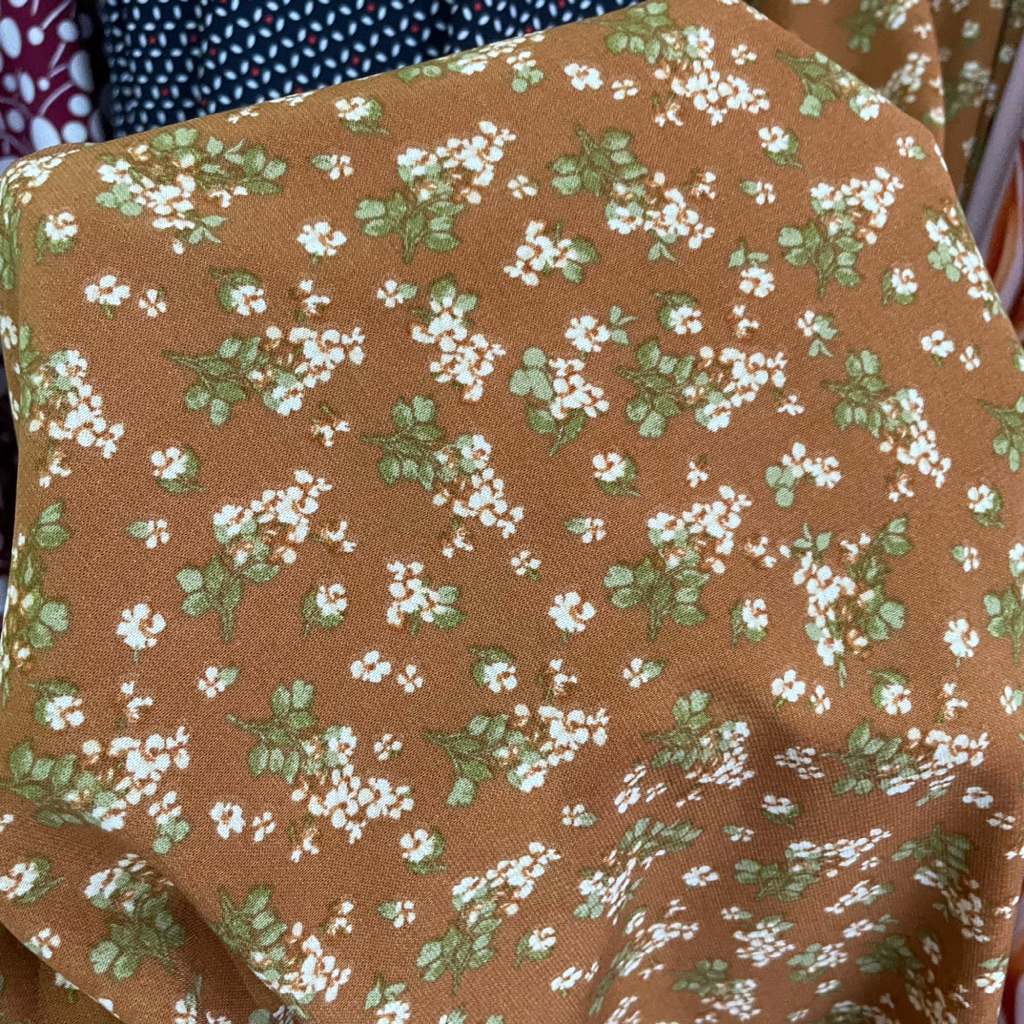 kain wolpeach motif bunga kecil premium - kain soft wolfis premium - kain monalisa motif pj