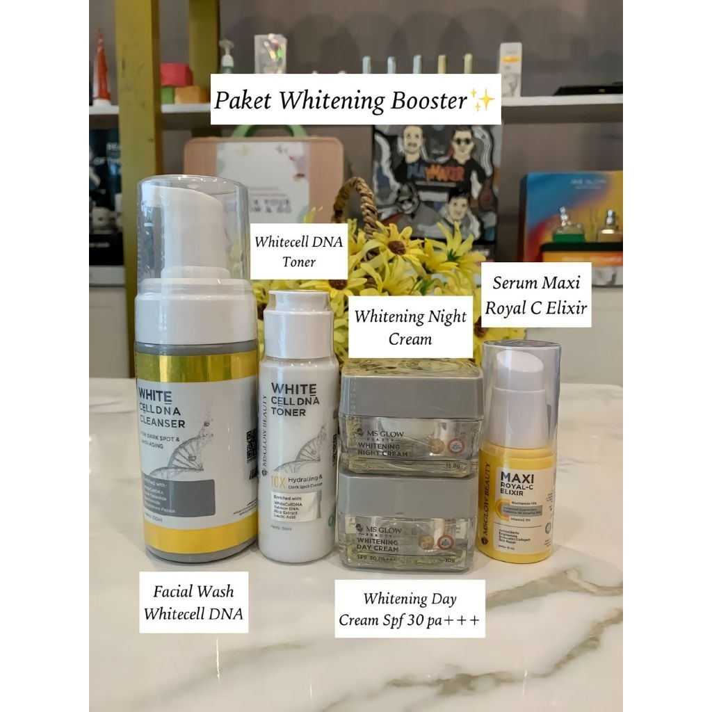 Paket Whitening msglow terbaru 2025 free serum