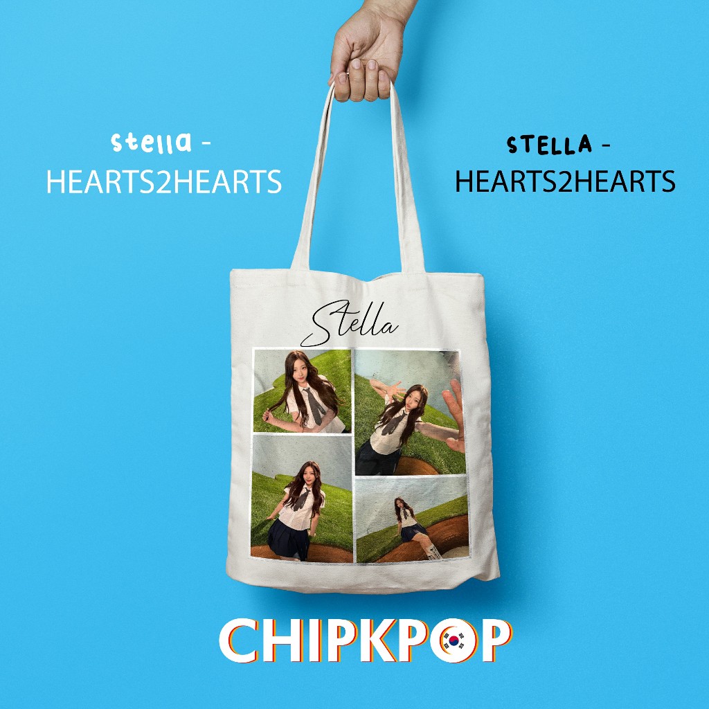 TOTEBAG [PAKET SET] STELLA H2H HEARTS2HEARTS I PC H2H I PHOTOCARD H2H I CARMEN I ALBUM H2H HEARTS TO