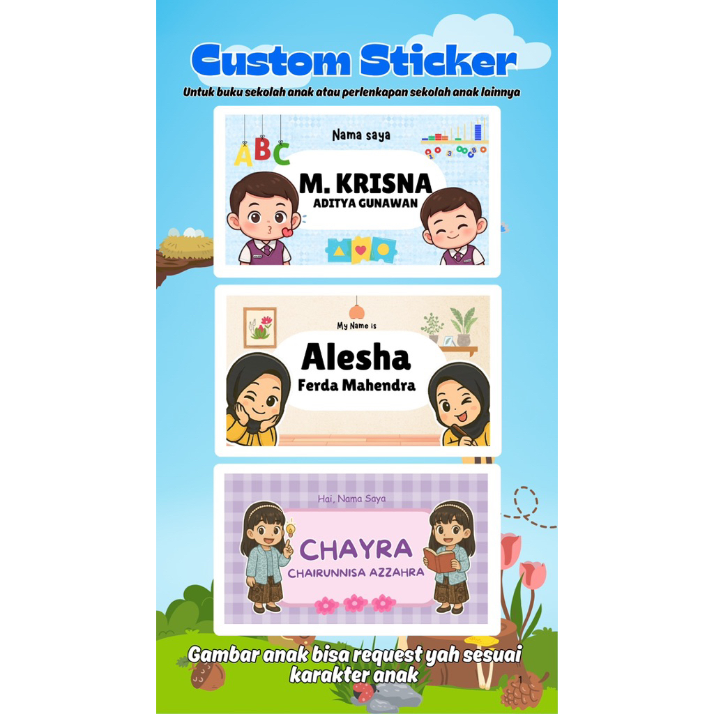 

sticker buku sekolah