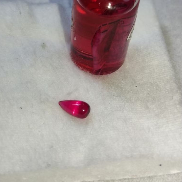 Batu cincin delima warna merah natural