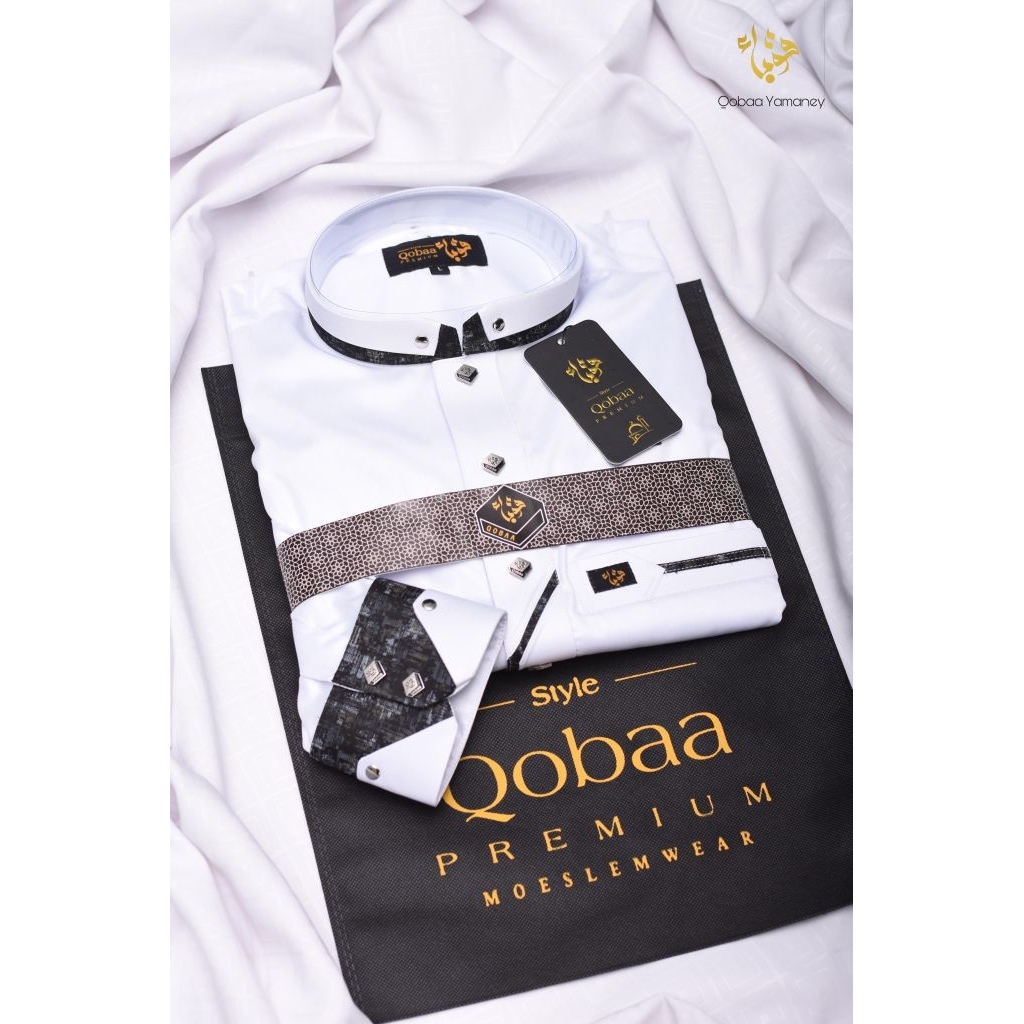 Jubah Qobaa Premium Kombinasi terbaru Jubah Pria Gamis