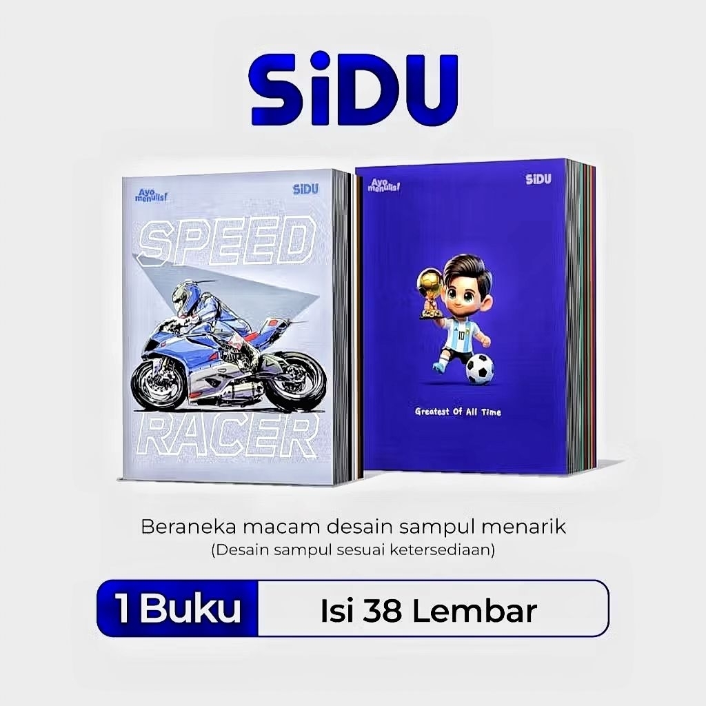 

BUKU TULIS SIDU 38 Lembar 1 Pack Isi 10 Buku.