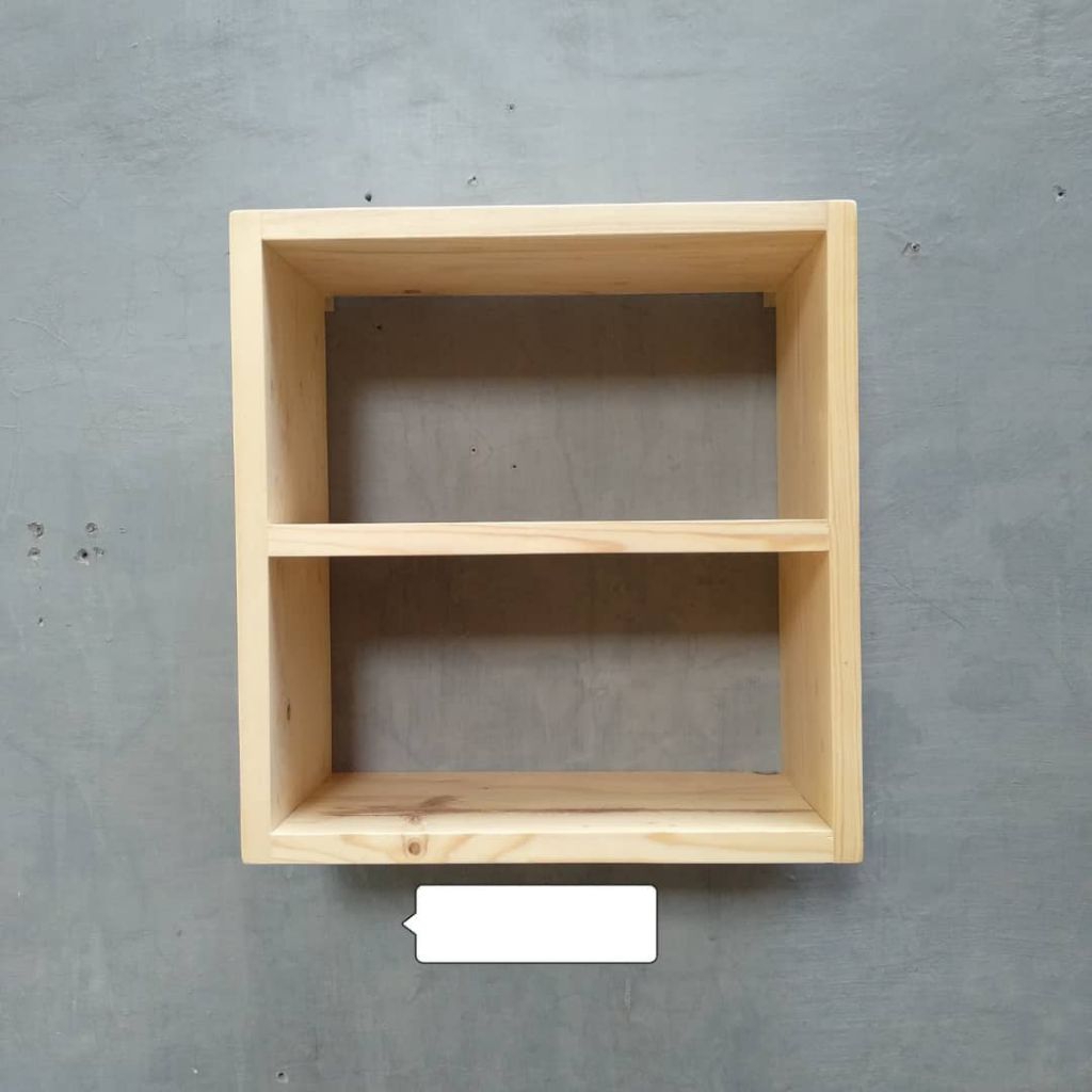 Rak dinding minimalis hiasan dinding kayu gantung tempel susun serbaguna