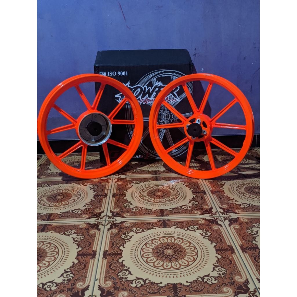VELG RACING GP WHEEL TROMOL BESAR YAMAHA PNP JUPITER Z , FIZR WARNA OREN /ORANYE