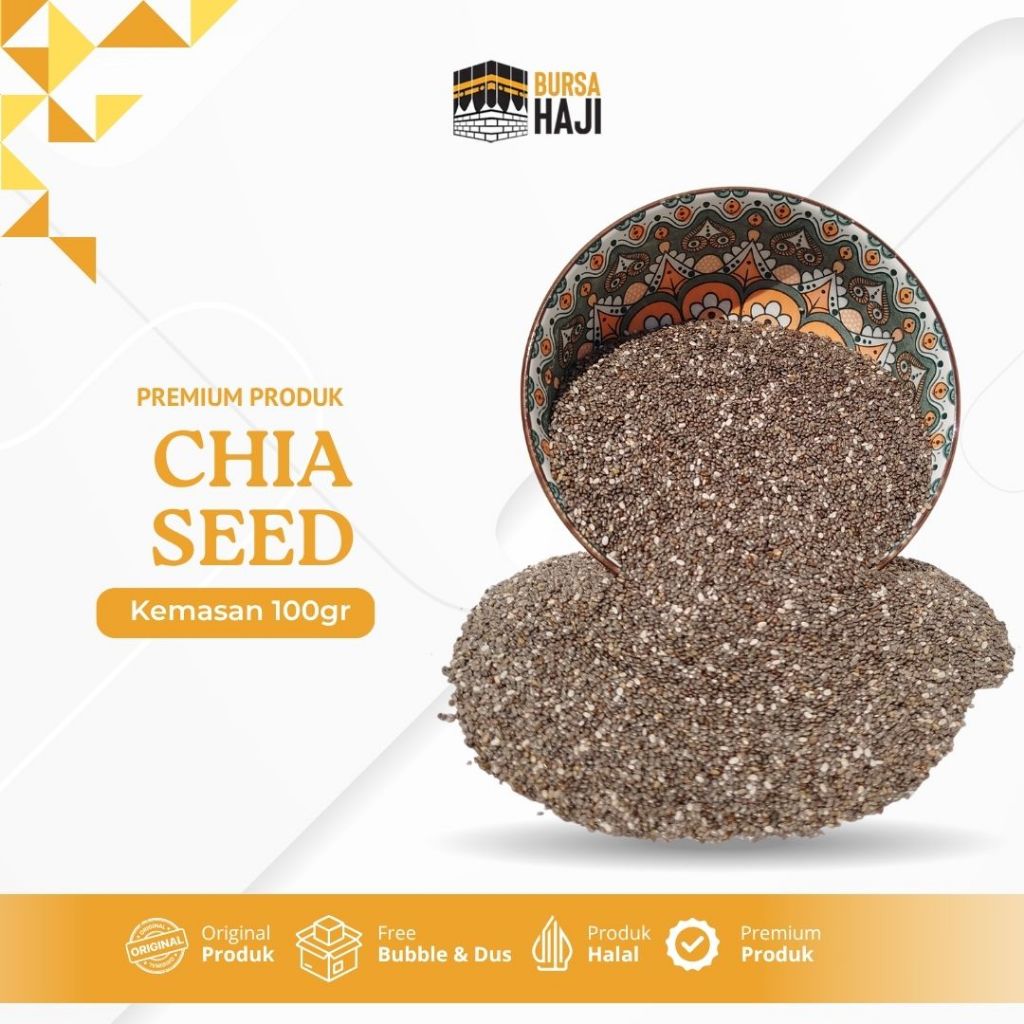 

ORGANIC BLACK CHIA SEED 100gr KAYA PROTEIN, OMEGA 3 dan OMEGA 6 COCOK UNTUK DIET