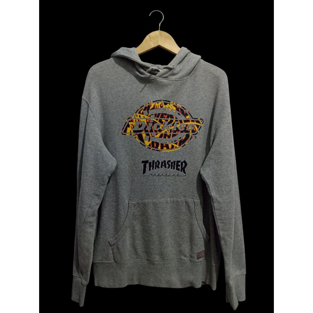 preloved hoodie dickies x thrasher abu size XL