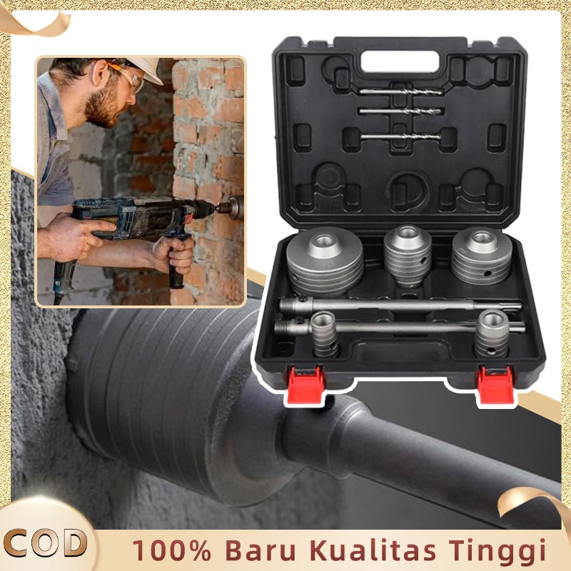 Pelubang Tembok Beton Lubang Dinding Hole Saw Set Hole Saw Bor Paku Tembok Bor Bobok Circle Saw Mata