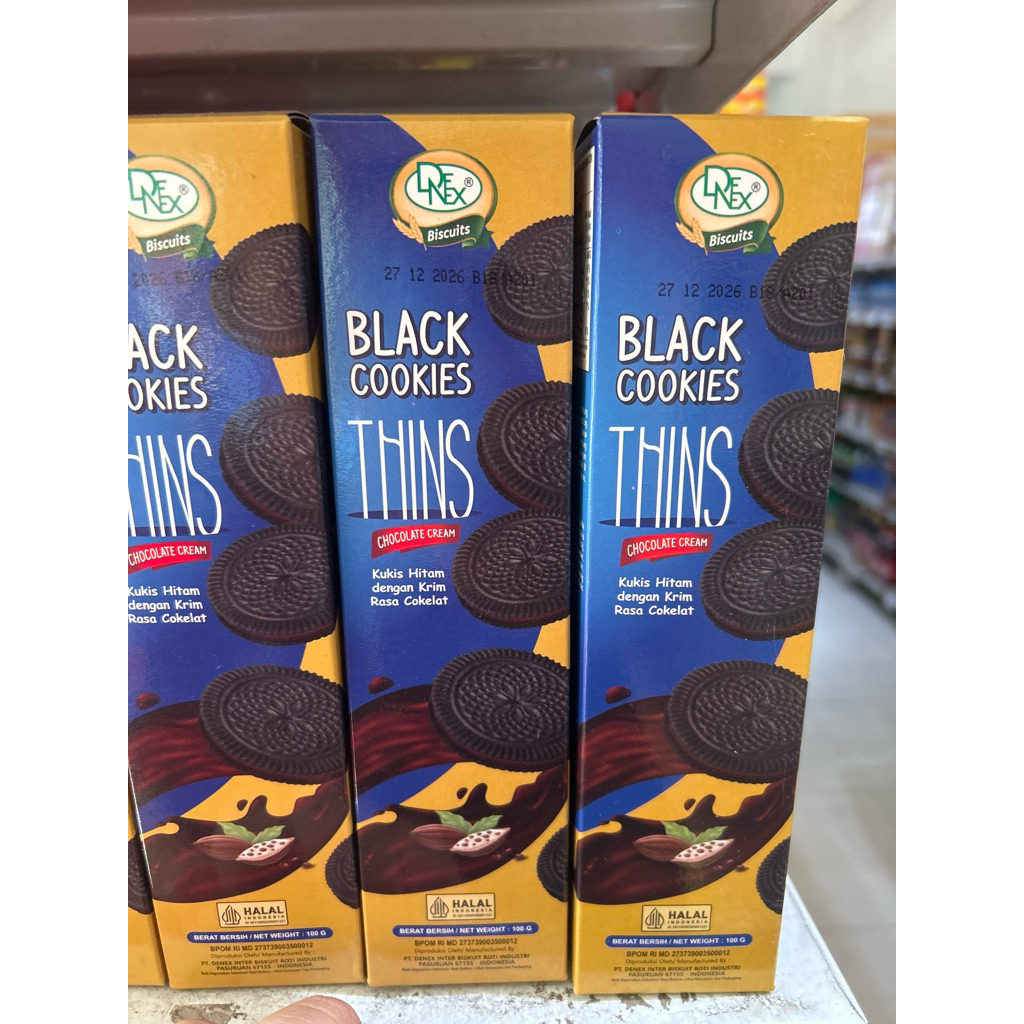 

Denex Black cookies Thins choco 100gr