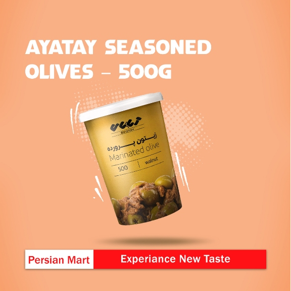 

Ayatay Zeytoon Parvardeh – Seasoned Persian Olives 500g