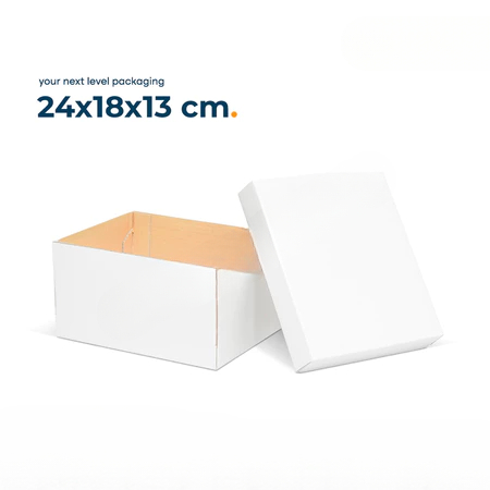 

(10 Pcs)Box Kue Tart Ulang Tahun 24x18x13 Cm Dus Hampers Ulang Tahun Kotak Kado Putih Polos