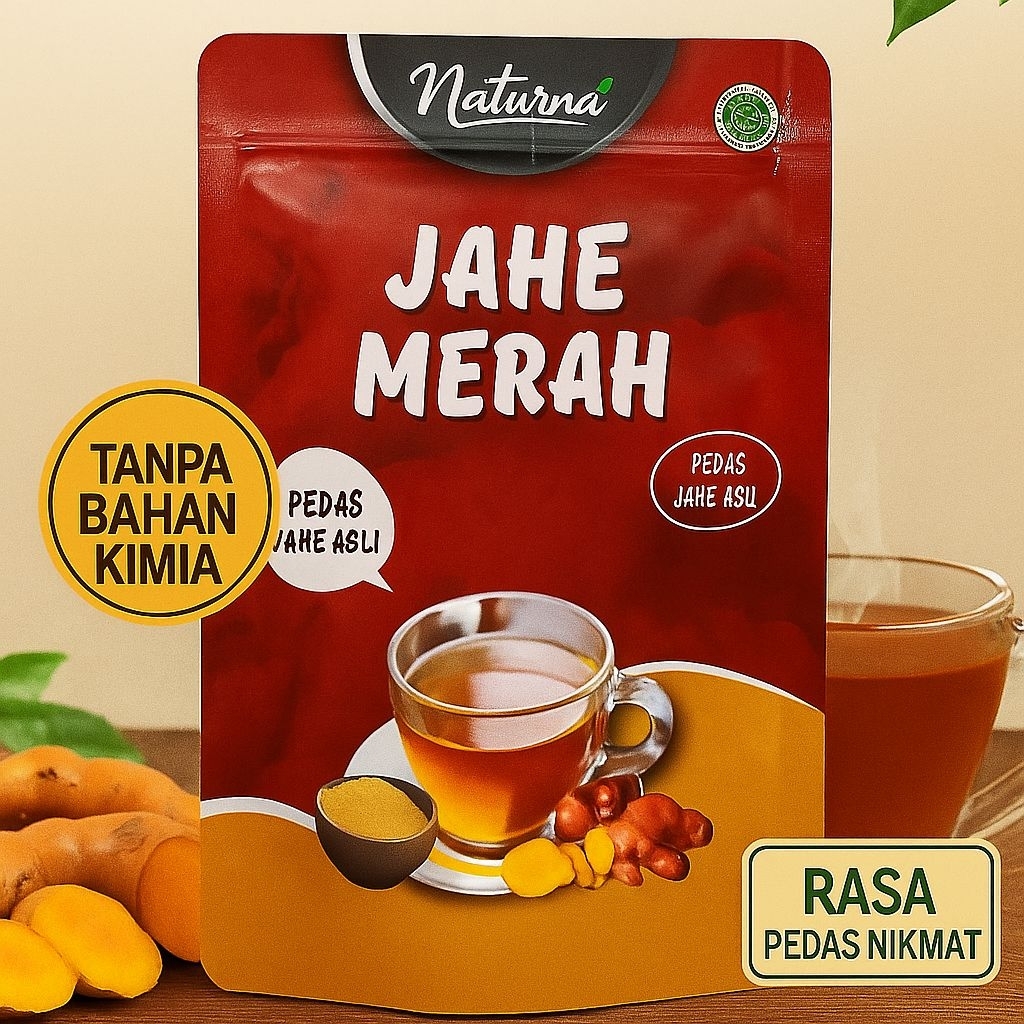 

jamu instan jahe merah naturna serbuk 205gr – herbal alami tradisional tanpa pengawet sehat hangat