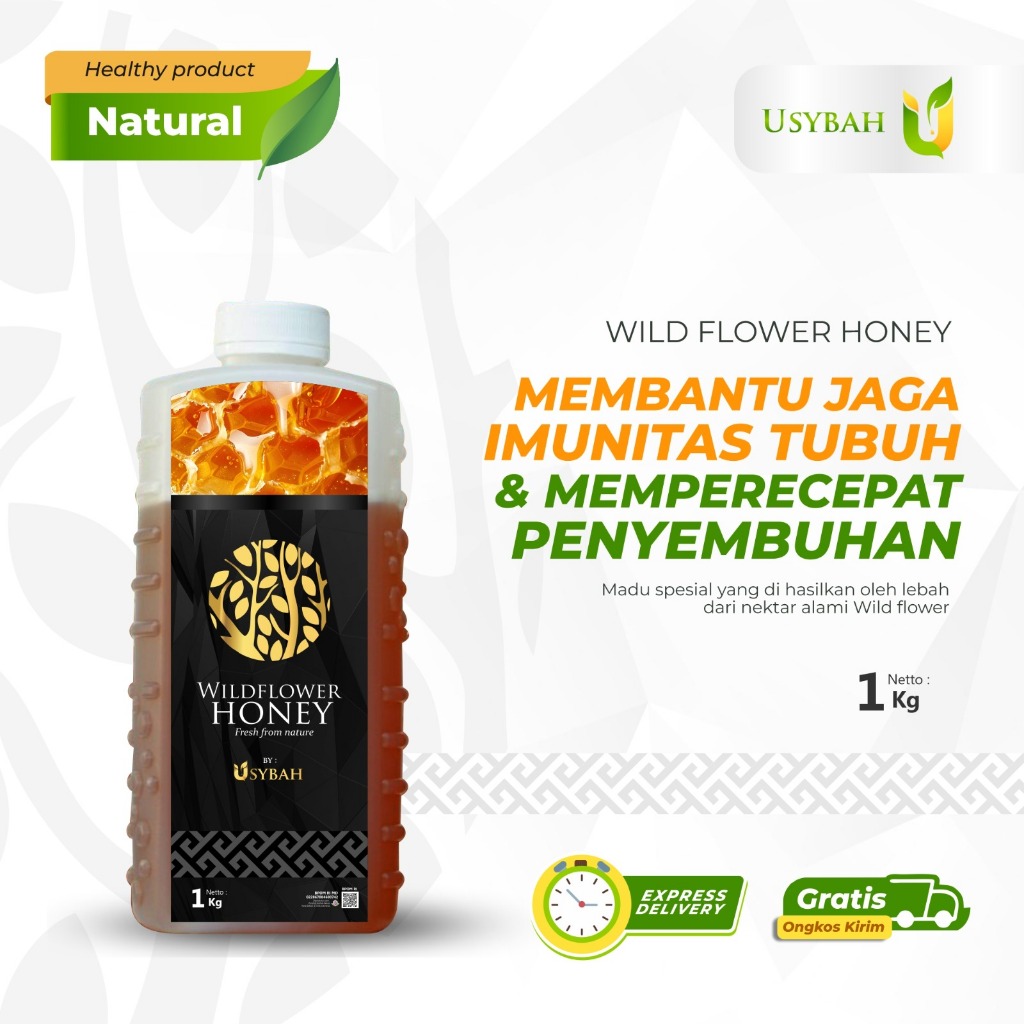 

Madu Wildflower Honey Asli 1kg – 100% Madu Murni Dari Nektar Bunga Liar, Rasa Enak, Sehat Alami