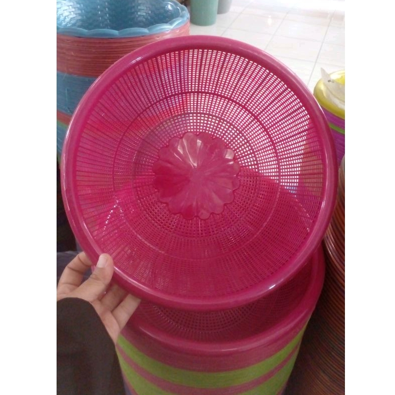 1 LUSIN (12biji) WAKUL BESAR HAJATAN 28 CM Bakul plastik Ceting nasi hajatan jumbo