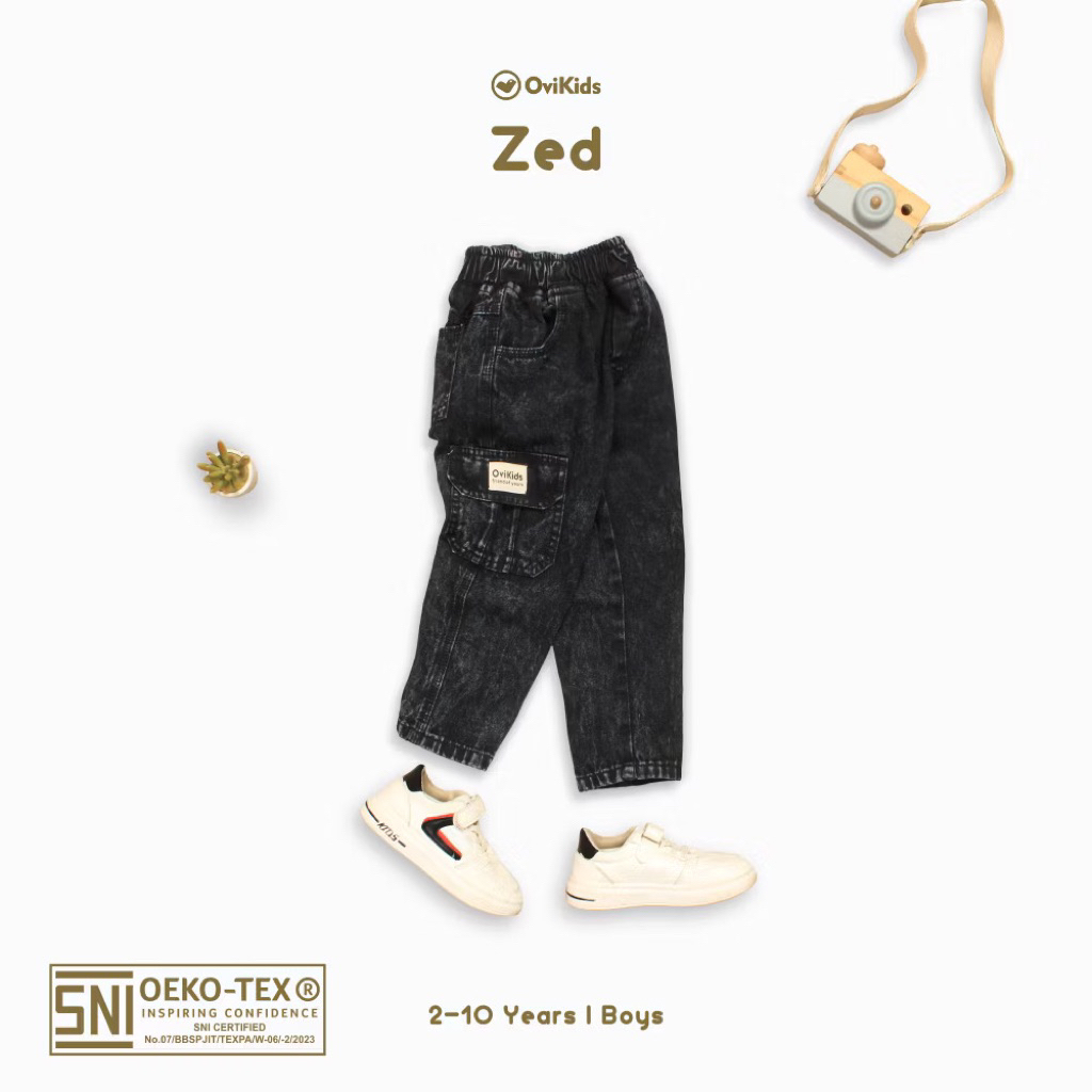 Ovi Kids Zed Calana Jeans Cargo Panjang Anak
