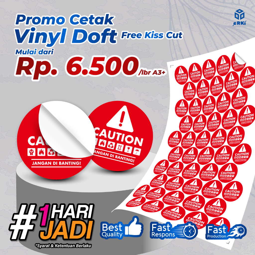 

Cetak Stiker Vinyl Doft A3+ Anti Air | Custom Logo Makanan Minuman | Free Cutting Kiss Cut – ERKI PRINTING