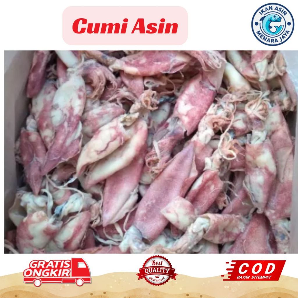 

Cumi Asin 500 Gram Cumi Pen Ikan Asin Kering