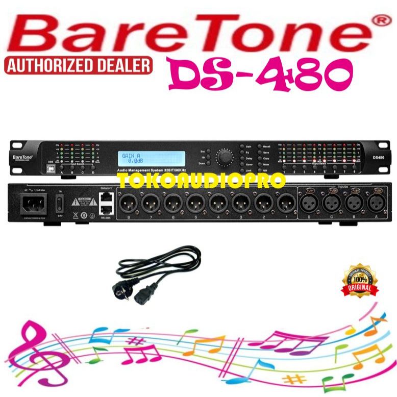 DLMS Baretone DS480  4 in-8 out Speaker Management Baretone Ds-480 DLMS