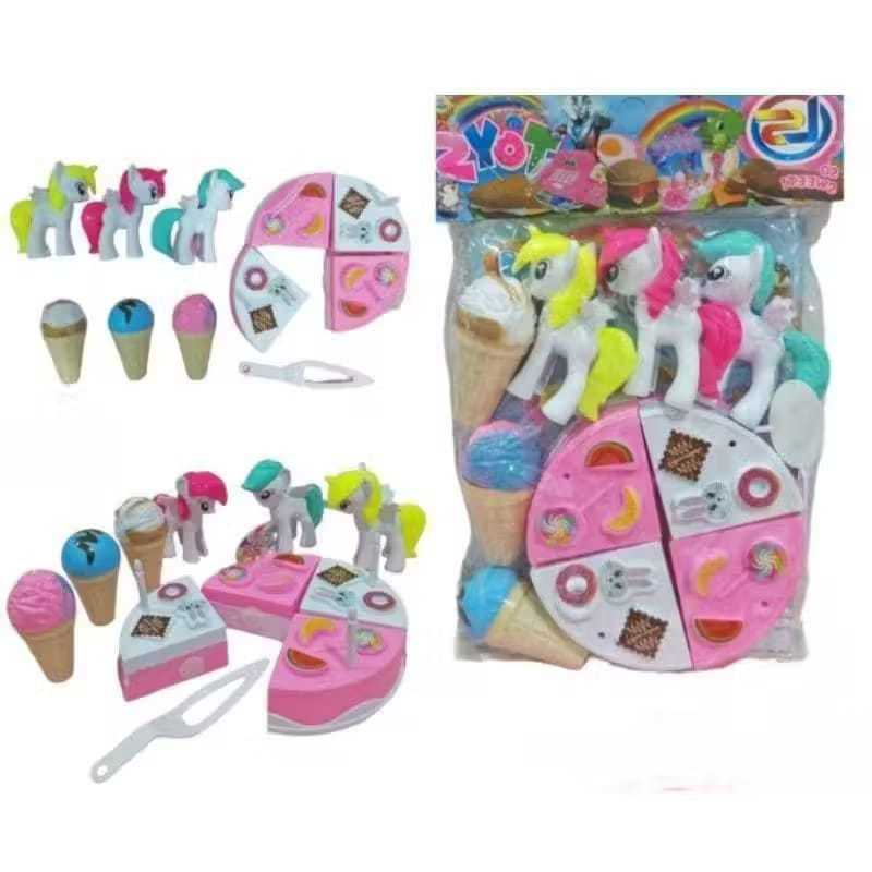 LM 3 PROMO MAINAN ANAK KUDA PONI KTG/UNICORN + KUE ULTAH COCOK UNTUK ANAK PEREMPUAN